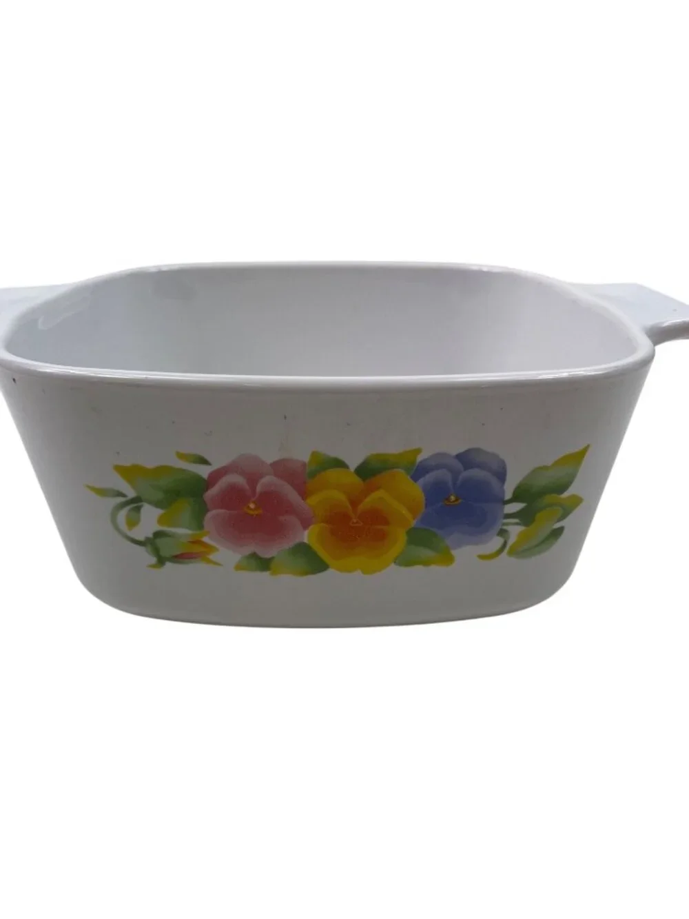 Corning Ware Casserole Dish Summer Blush Pansy Flowers A-1.5L No Lid